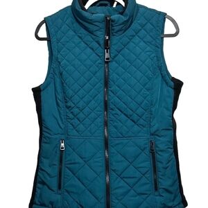 Andrew Marc Teal Quilted Sleeveless Puffer Vest